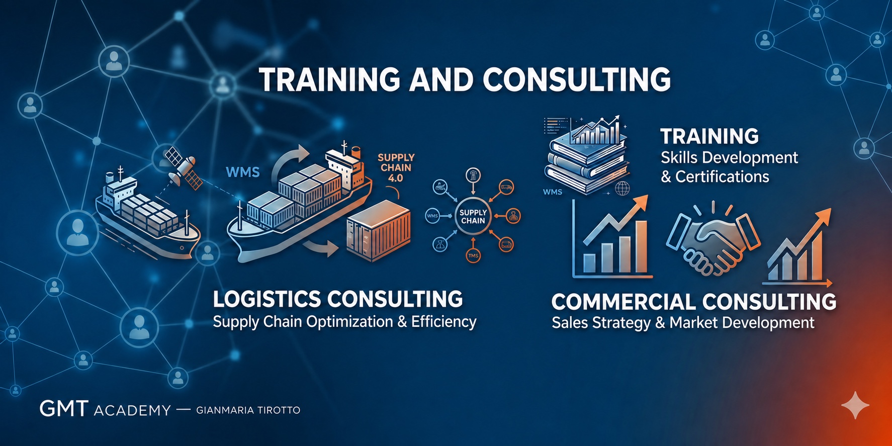 Training and consulting: logistics consulting, training and commercial consulting — GMT Academy, Gianmaria Tirotto